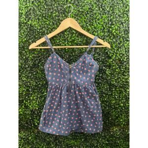 Tommy Girl, 5T floral open back Blouse